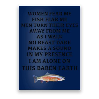 Woman Fear Me Fish Fear Me Turn Their Eyes Away From Me Poster