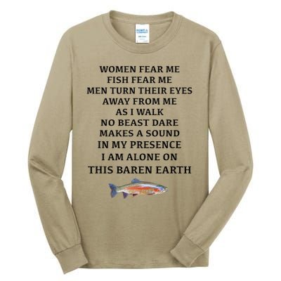 Woman Fear Me Fish Fear Me Turn Their Eyes Away From Me Tall Long Sleeve T-Shirt