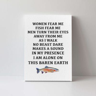 Woman Fear Me Fish Fear Me Turn Their Eyes Away From Me Canvas