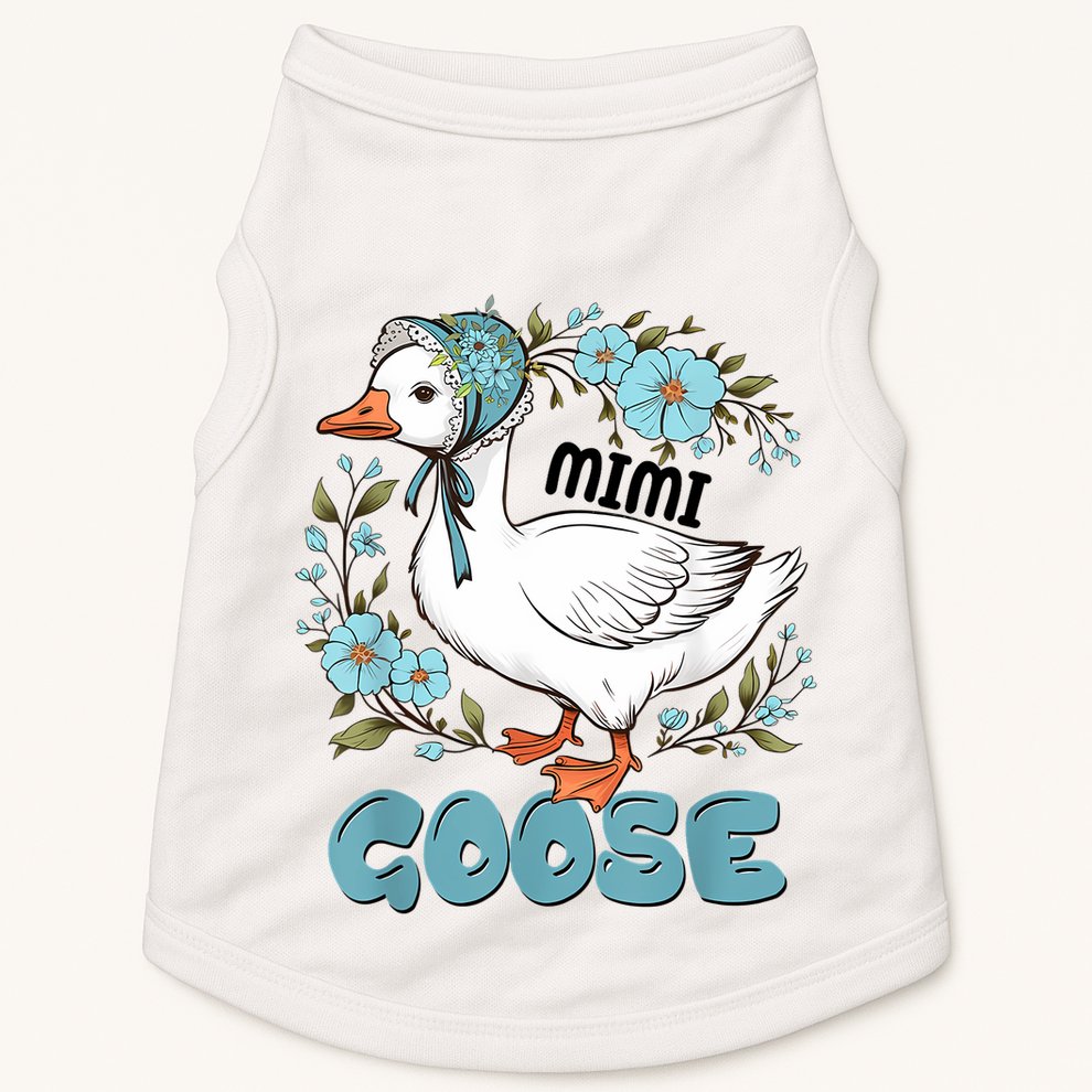 Women Floral Mimi Goose Mom Mother's Day Silly Goose Family Doggie Tank