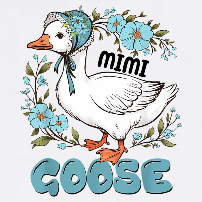 Women Floral Mimi Goose Mom Mother's Day Silly Goose Family Cooling Performance Crew T-Shirt