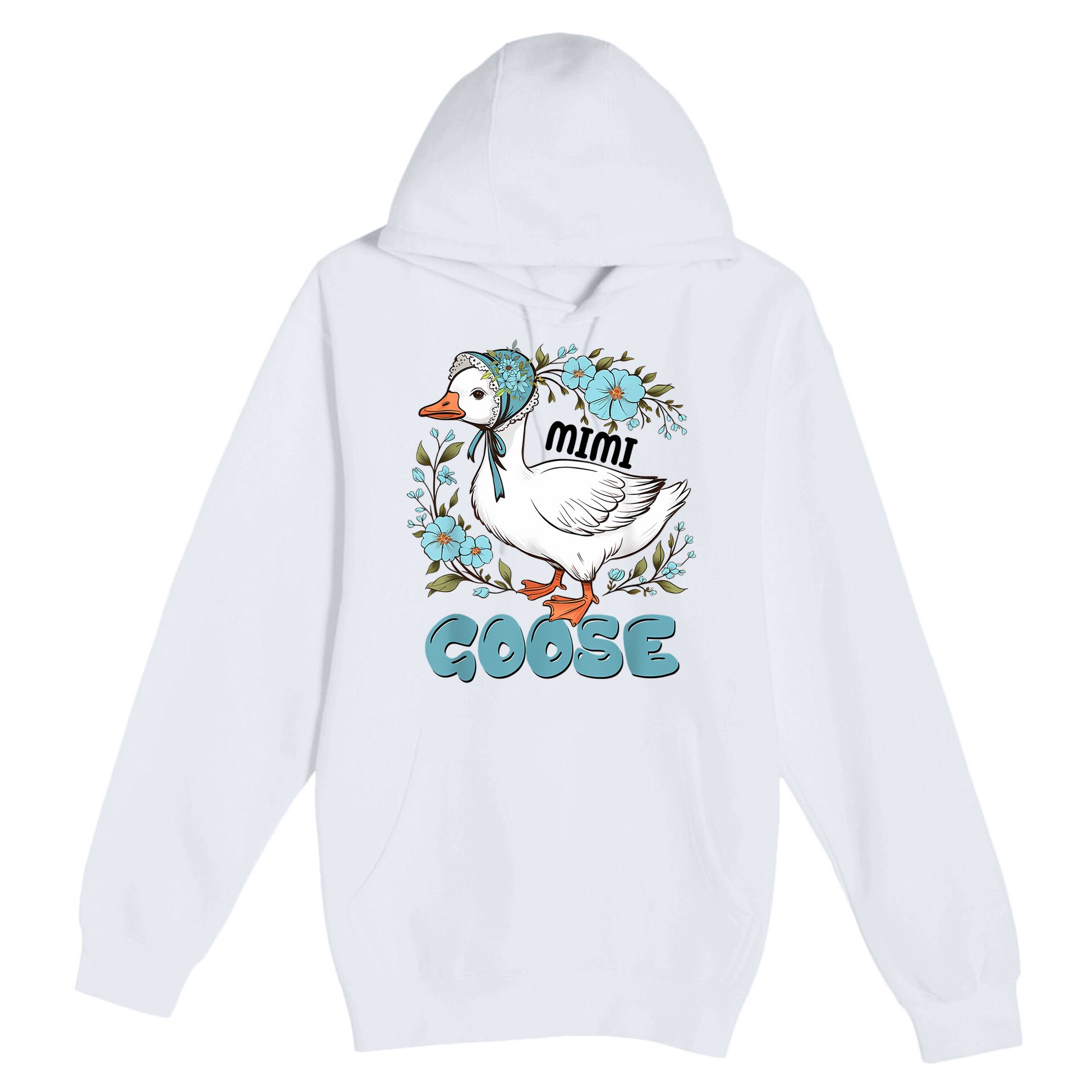 Women Floral Mimi Goose Mom Mother's Day Silly Goose Family Premium Pullover Hoodie