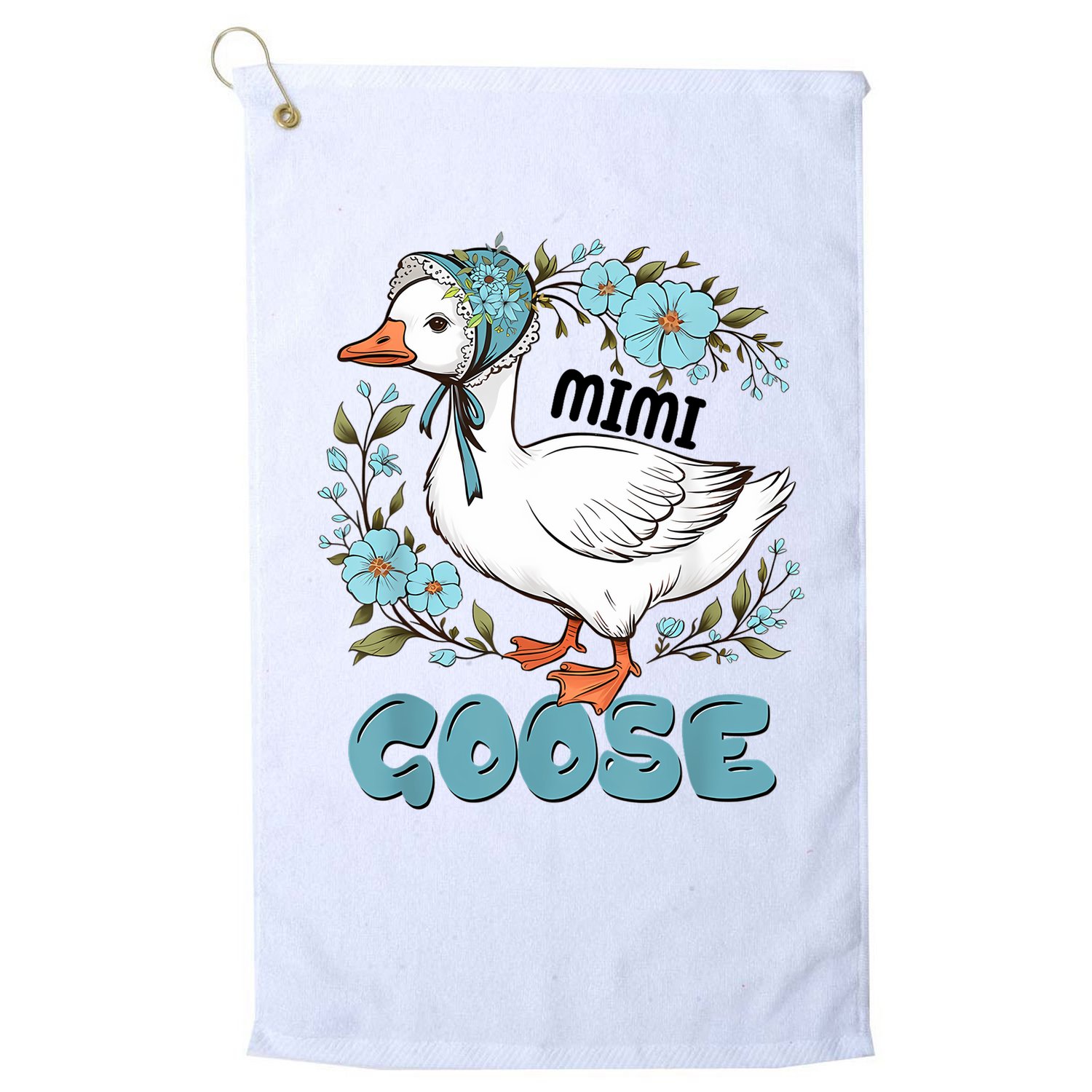 Women Floral Mimi Goose Mom Mother's Day Silly Goose Family Golf Towel