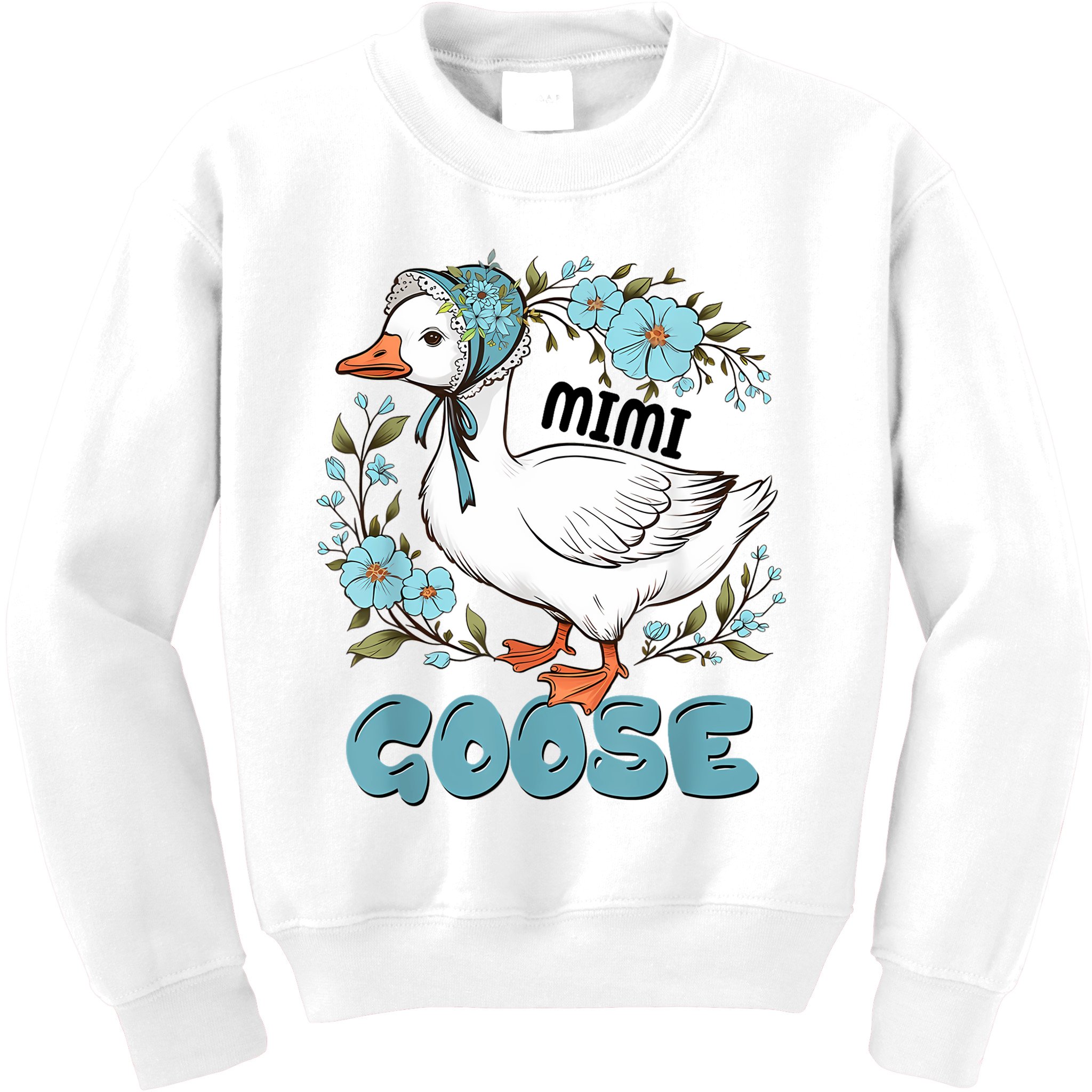 Women Floral Mimi Goose Mom Mother's Day Silly Goose Family Kids Sweatshirt
