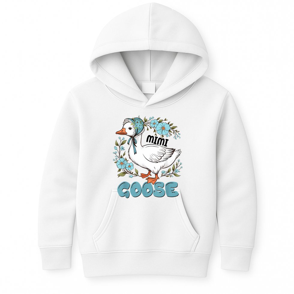 Women Floral Mimi Goose Mom Mother's Day Silly Goose Family Kids Hoodie
