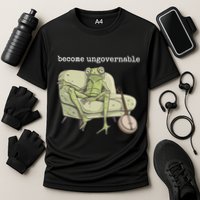 Weird Frog Meme Stupid Cursed Toad Become Ungovernable Cooling Performance Crew T-Shirt