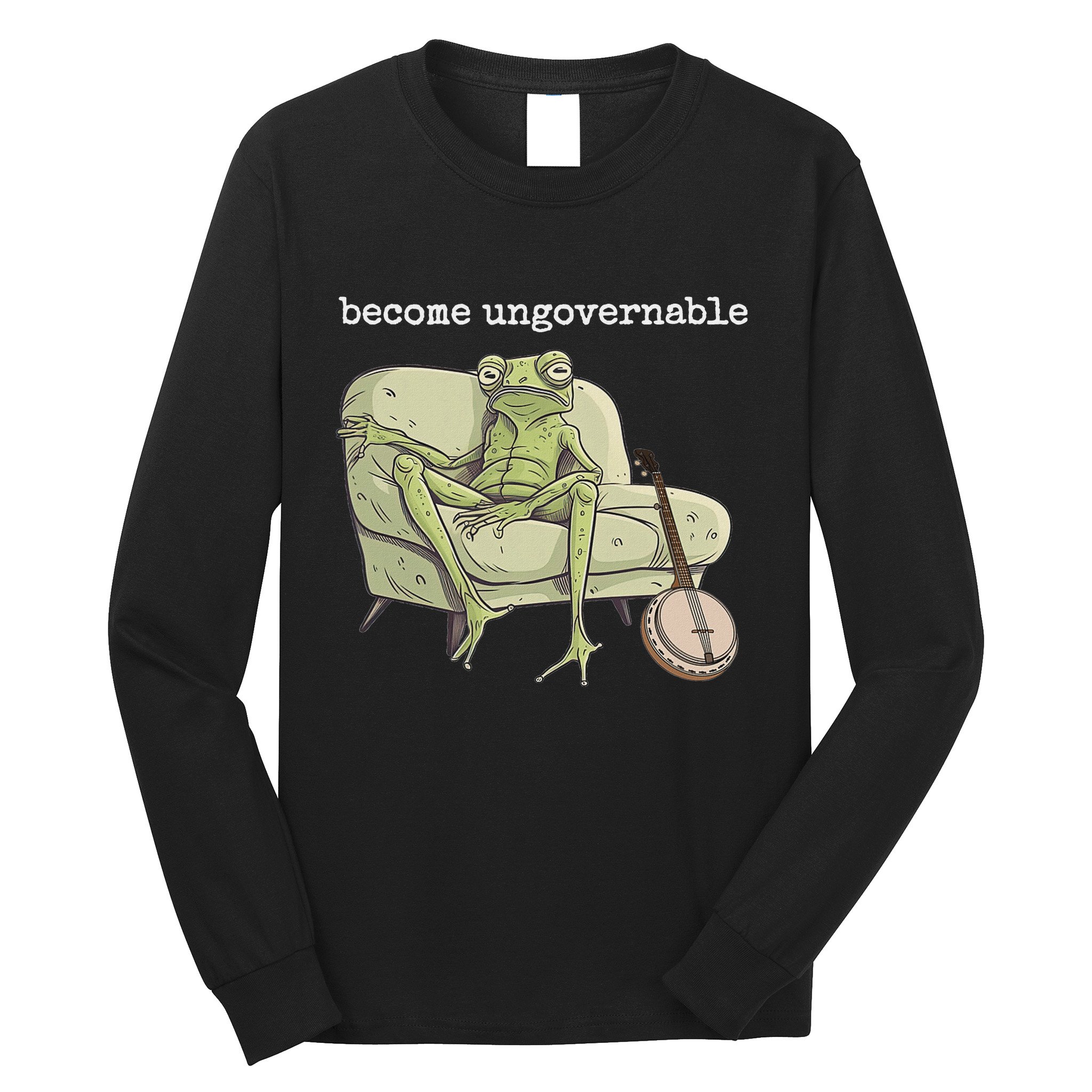 Weird Frog Meme Stupid Cursed Toad Become Ungovernable Long Sleeve Shirt