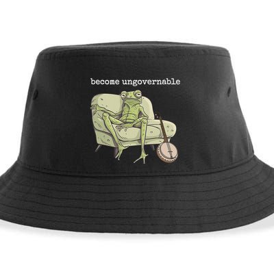 Weird Frog Meme Stupid Cursed Toad Become Ungovernable Sustainable Bucket Hat