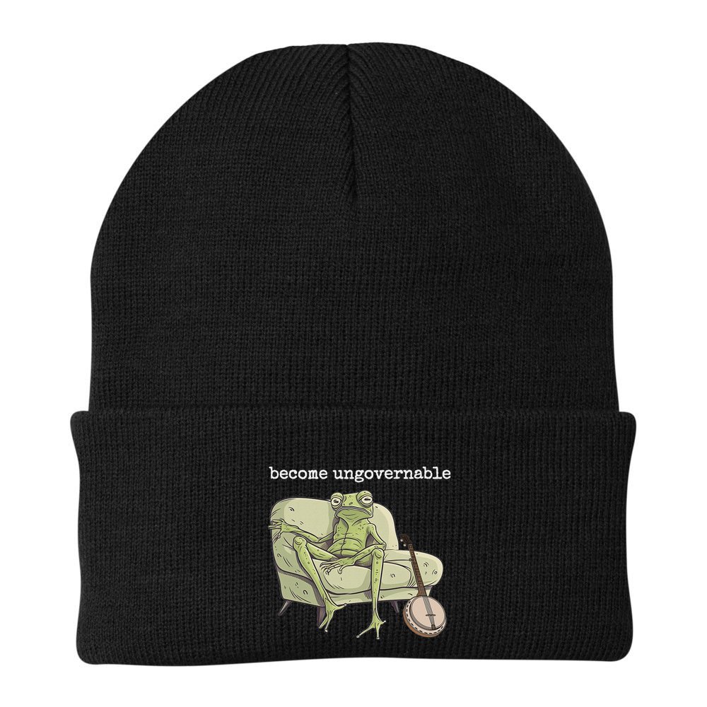 Weird Frog Meme Stupid Cursed Toad Become Ungovernable Beanie