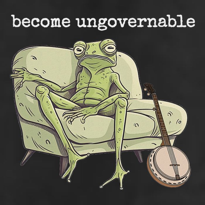 Weird Frog Meme Stupid Cursed Toad Become Ungovernable 25L Jumbo Tote