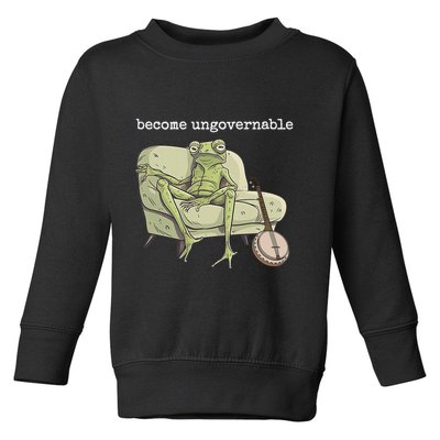 Weird Frog Meme Stupid Cursed Toad Become Ungovernable Toddler Sweatshirt