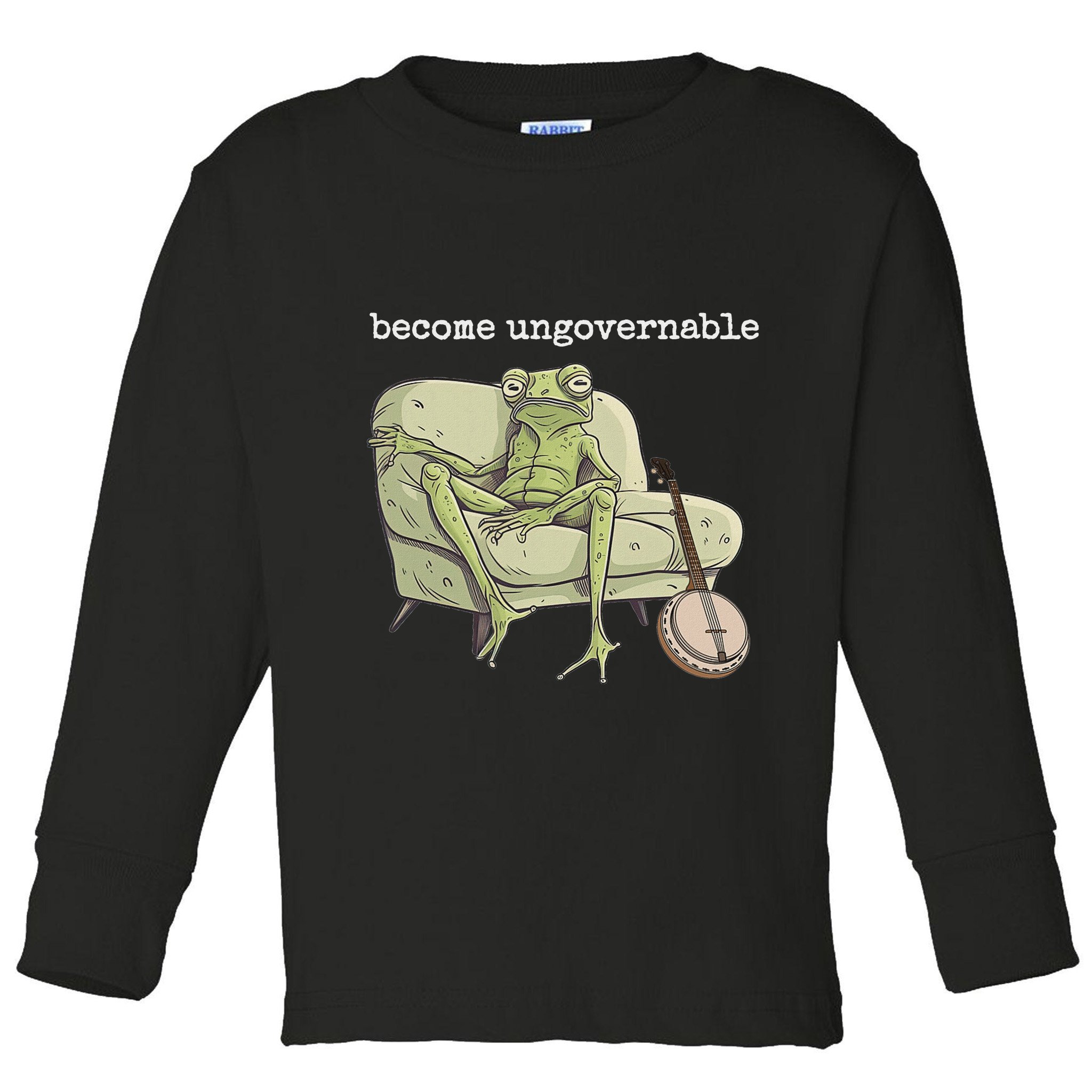 Weird Frog Meme Stupid Cursed Toad Become Ungovernable Toddler Long Sleeve Shirt