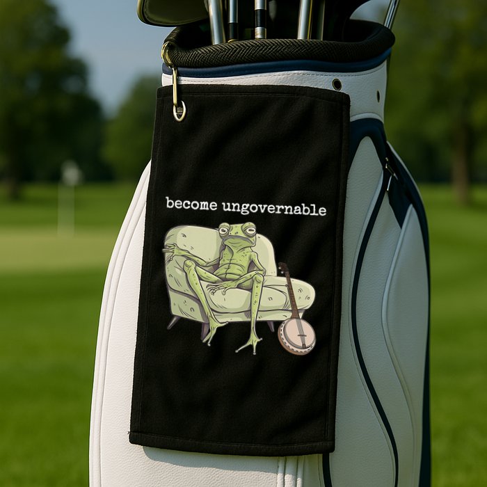 Weird Frog Meme Stupid Cursed Toad Become Ungovernable Golf Towel