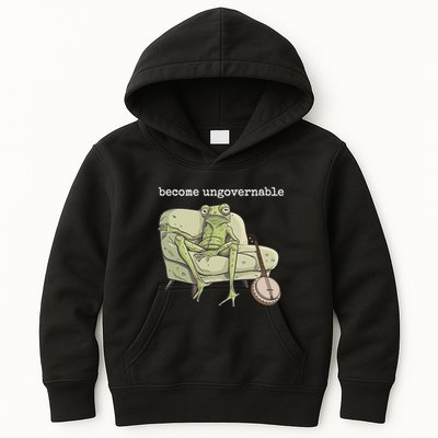 Weird Frog Meme Stupid Cursed Toad Become Ungovernable Kids Hoodie