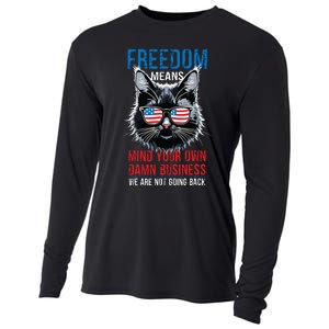 Walz Freedom Means Mind Your Own Damn Business Harris Walz Cooling Performance Long Sleeve Crew