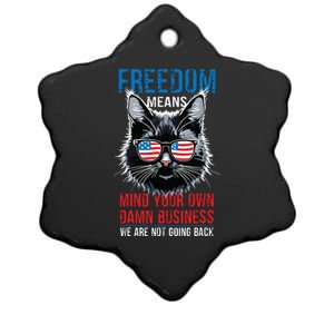 Walz Freedom Means Mind Your Own Damn Business Harris Walz Ceramic Star Ornament