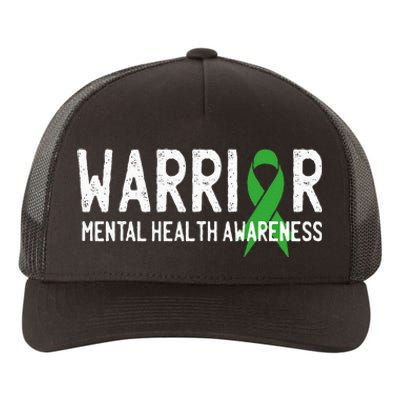 Warrior Fighter Mental Health Awareness Month Green Ribbon Yupoong Adult 5-Panel Trucker Hat