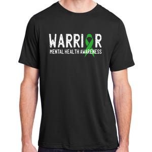 Warrior Fighter Mental Health Awareness Month Green Ribbon Adult ChromaSoft Performance T-Shirt