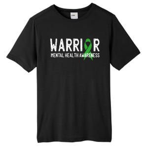 Warrior Fighter Mental Health Awareness Month Green Ribbon Tall Fusion ChromaSoft Performance T-Shirt