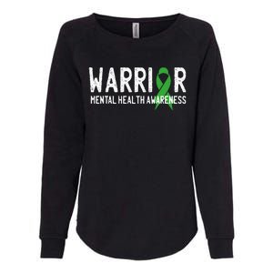 Warrior Fighter Mental Health Awareness Month Green Ribbon Womens California Wash Sweatshirt