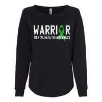 Warrior Fighter Mental Health Awareness Month Green Ribbon Womens California Wash Sweatshirt