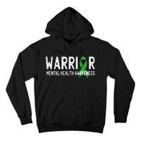 Warrior Fighter Mental Health Awareness Month Green Ribbon Tall Hoodie