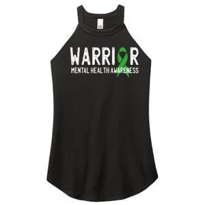 Warrior Fighter Mental Health Awareness Month Green Ribbon Women's Perfect Tri Rocker Tank