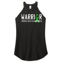 Warrior Fighter Mental Health Awareness Month Green Ribbon Women's Perfect Tri Rocker Tank