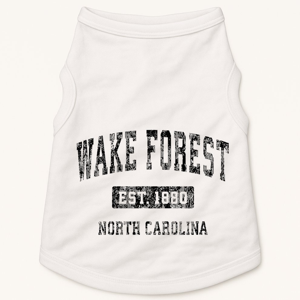 Wake Forest North Carolina Nc Vintage Sports Design Doggie Tank