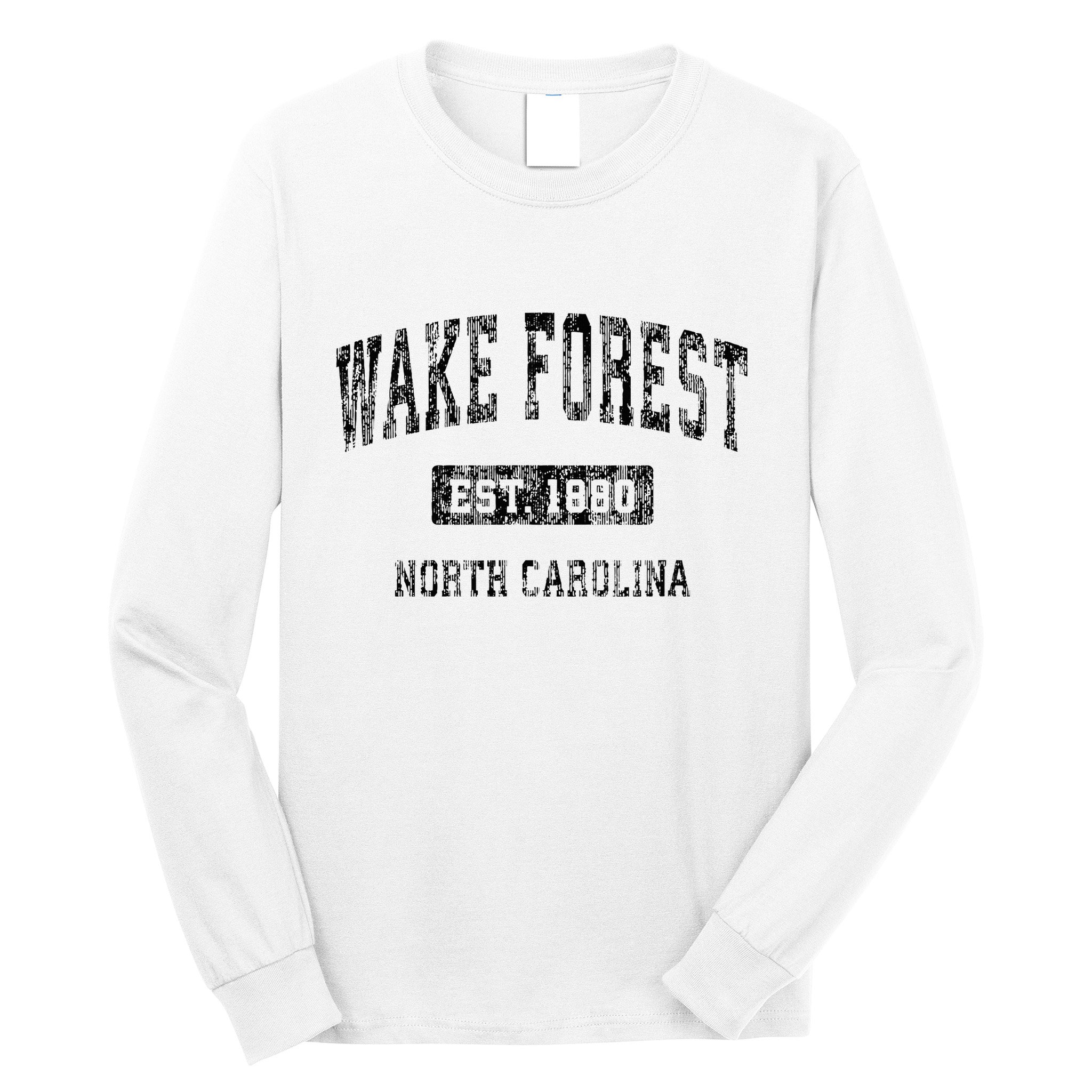 Wake Forest North Carolina Nc Vintage Sports Design Long Sleeve Shirt