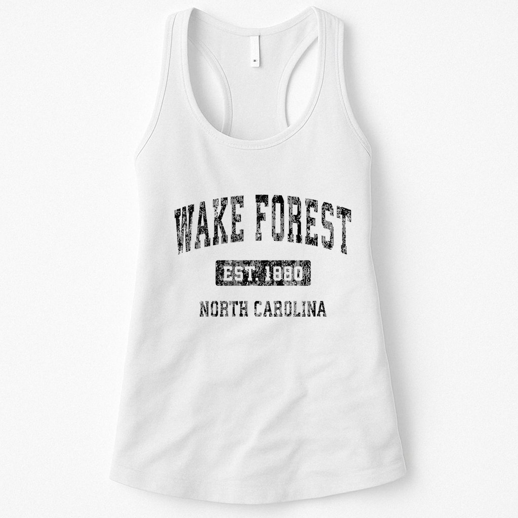 Wake Forest North Carolina Nc Vintage Sports Design Womens Tank Top