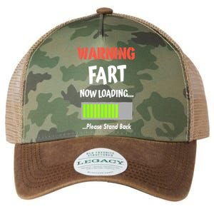 Warning Fart Now Loading Please Stand Back Funny Gag Gifts Legacy Tie Dye Trucker Hat