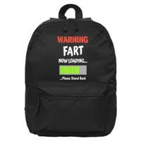 Warning Fart Now Loading Please Stand Back Funny Gag Gifts 16 in Basic Backpack