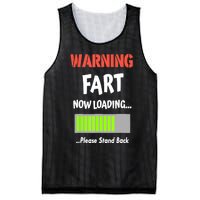 Warning Fart Now Loading Please Stand Back Funny Gag Gifts Mesh Reversible Basketball Jersey Tank