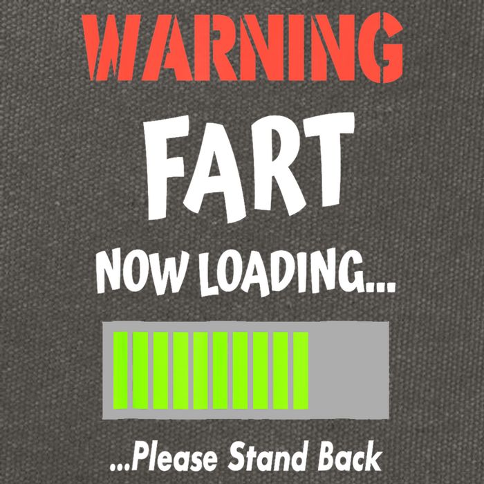 Warning Fart Now Loading Please Stand Back Funny Gag Gifts Cotton Canvas Backpack