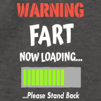 Warning Fart Now Loading Please Stand Back Funny Gag Gifts Vector Backpack