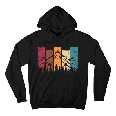 Wildlife Forest Nature Trees Retro Outdoors Mountains Hiking Hoodie