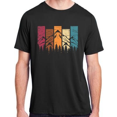 Wildlife Forest Nature Trees Retro Outdoors Mountains Hiking Adult ChromaSoft Performance T-Shirt