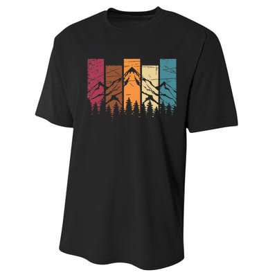 Wildlife Forest Nature Trees Retro Outdoors Mountains Hiking Performance Sprint T-Shirt