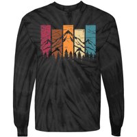 Wildlife Forest Nature Trees Retro Outdoors Mountains Hiking Tie-Dye Long Sleeve Shirt