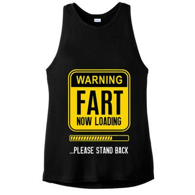 Warning Fart Now Loading Ladies PosiCharge Tri-Blend Wicking Tank
