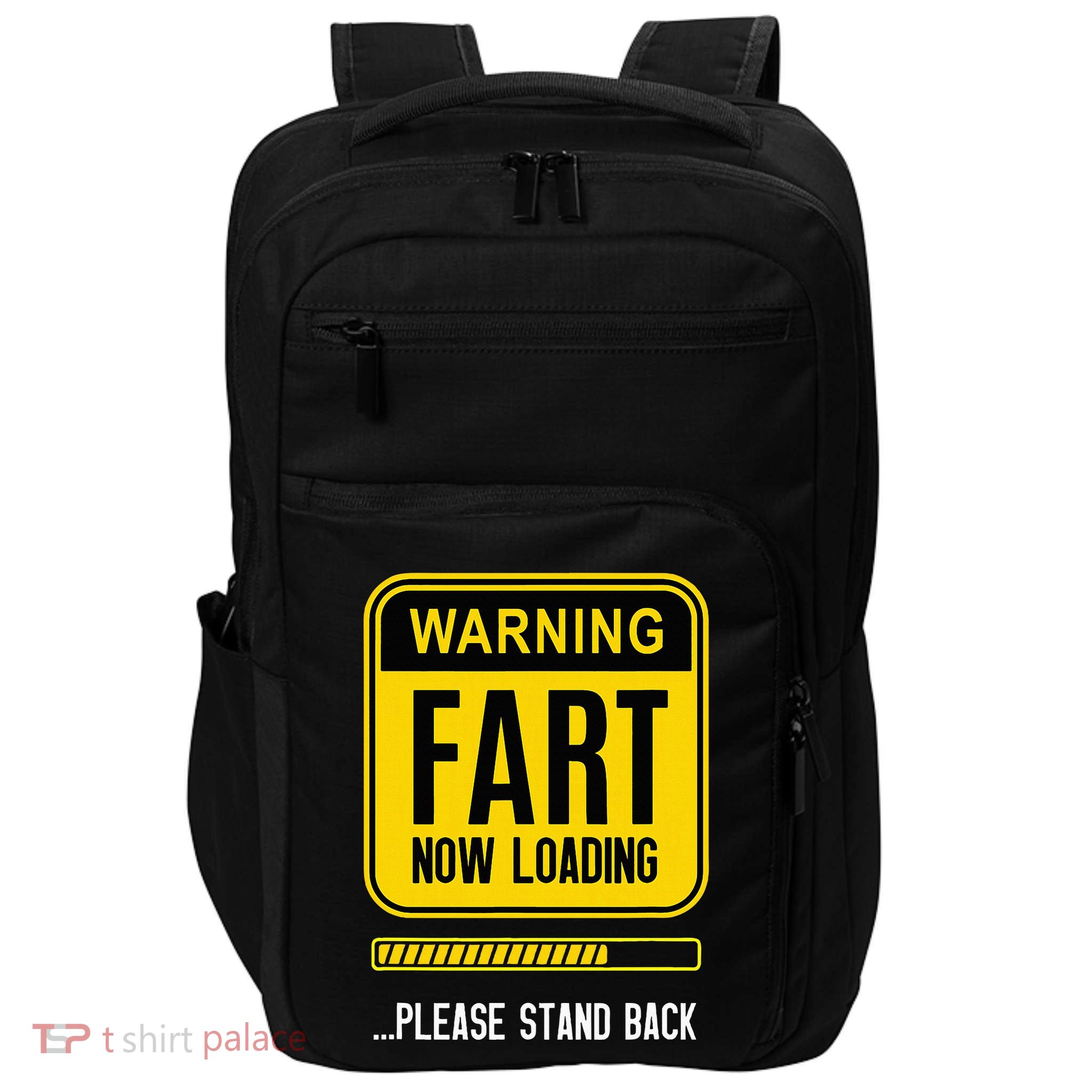 Warning Fart Now Loading Impact Tech Backpack