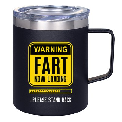 Warning Fart Now Loading 12oz Stainless Steel Coffee Mug