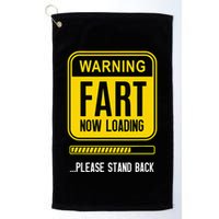 Warning Fart Now Loading Golf Towel