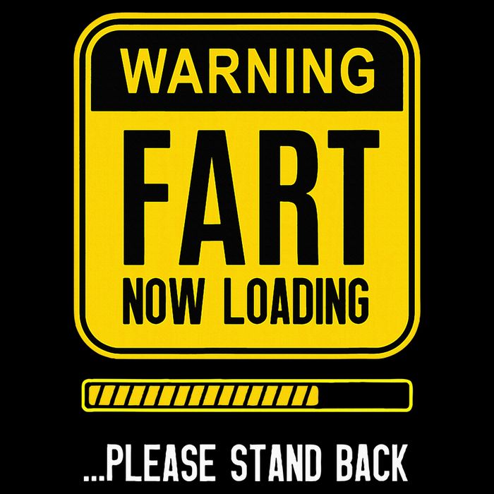 Warning Fart Now Loading Cropped Pullover Crew