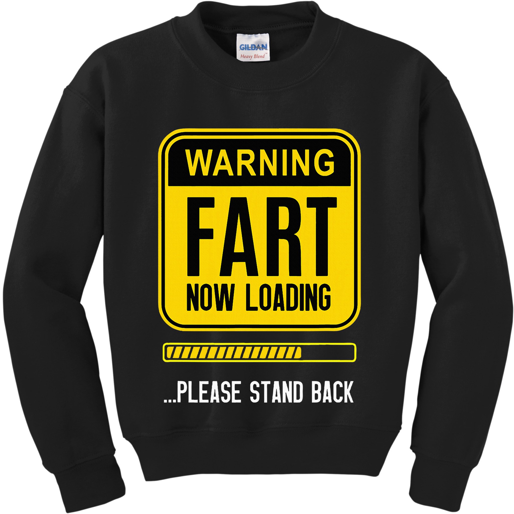Warning Fart Now Loading Kids Sweatshirt