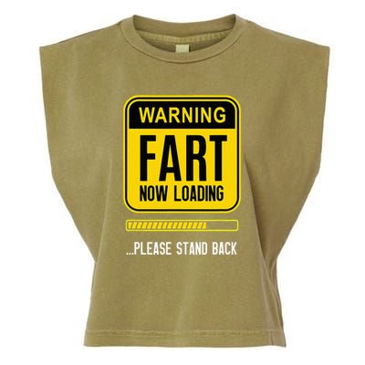 Warning Fart Now Loading Garment-Dyed Women's Muscle Tee
