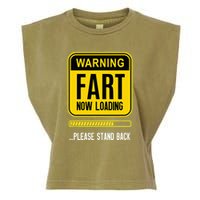 Warning Fart Now Loading Garment-Dyed Women's Muscle Tee