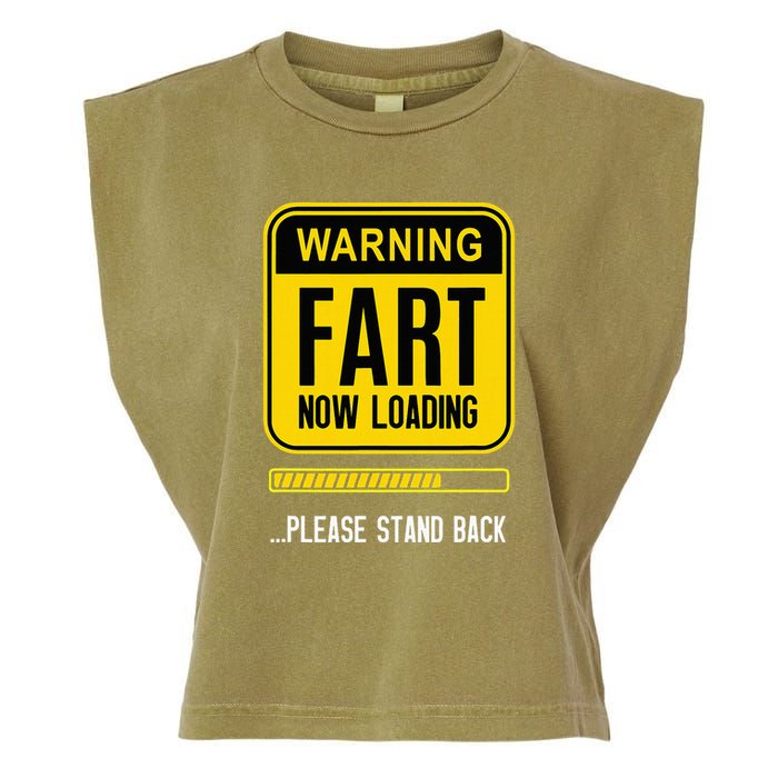 Warning Fart Now Loading Garment-Dyed Women's Muscle Tee