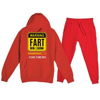 Warning Fart Now Loading Premium Hooded Sweatsuit Set